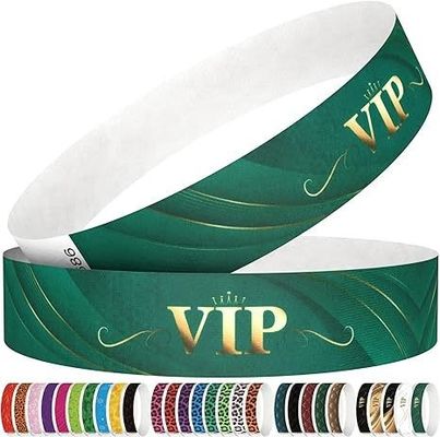 250 упаковки 3/4" Леопардские браслеты Tyvek для командных занятий