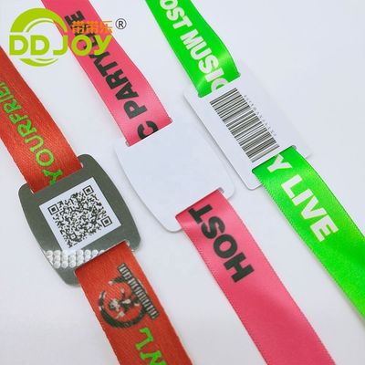 Обустроенный 13,56 MHZ RFID полиэфирный браслет для концертов, вечеринок, фестивалей