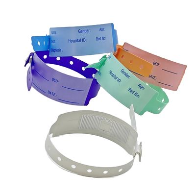 Специализированный размер RFID термопечать бумажные браслеты для распознавания медицинских чипов