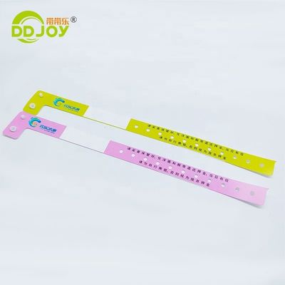 250*25mm/250*19mm на заказ одноразовый водонепроницаемый пластиковый браслет для парка/мероприятия/фестиваля