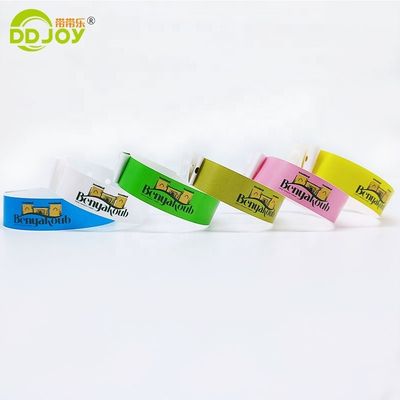 250*25mm/250*19mm на заказ одноразовый водонепроницаемый пластиковый браслет для парка/мероприятия/фестиваля