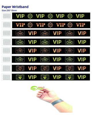 Водонепроницаемая браслетная лента Tyvek на заказ, готовый для VIP-фестиваля