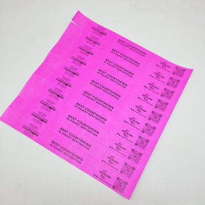 Персонализированные бумажные браслеты для рекламы 250 * 25 мм / 250 * 19 мм одноцветная печать