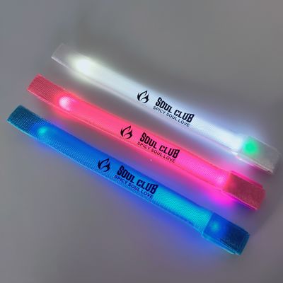255.16*20 мм Custom Printing LED Wrist Band для вечеринок и мероприятий, светящихся в темноте