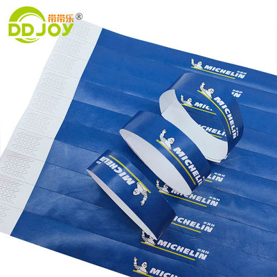 Настраиваемые одноразовые бумажные браслеты Tyvek 250 * 25 мм / 250 * 19 мм для всех целевых конечных пользователей