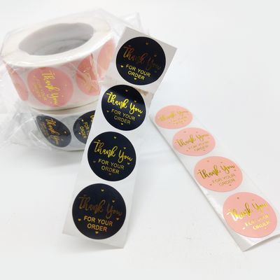 1 дюймовый водонепроницаемый Kraft Paper Roll Gold Logo Label Stickers для индивидуального заказа