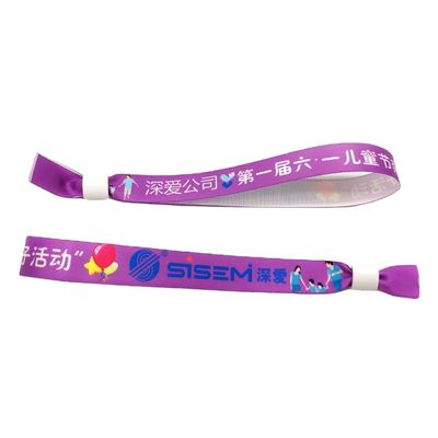 Художественная работа Custom Logo Sublimation Short Lanyard Woven одноразовый браслет для фестиваля