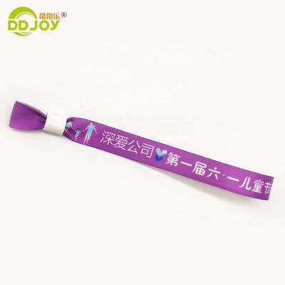 Художественная работа Custom Logo Sublimation Short Lanyard Woven одноразовый браслет для фестиваля