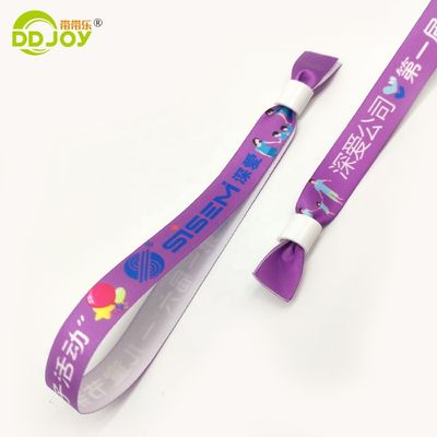 Художественная работа Custom Logo Sublimation Short Lanyard Woven одноразовый браслет для фестиваля