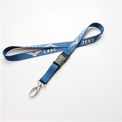 900*15*0.65 мм Custom Logo Sewing Stainless Lanyards с теплопередающей стальной бидкой