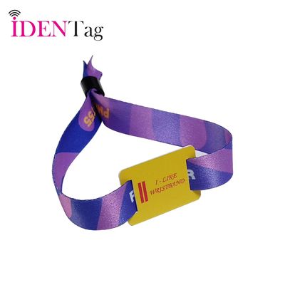 Мероприятие Фестивальная вечеринка RFID браслеты из атласной ткани с пользовательским логотипом и текстом