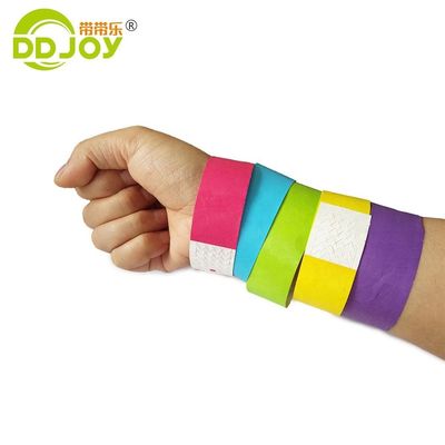 DDJOY 3/4 дюймовый простой твердый неоновый цвет Dupont Tyvek браслеты для клубов и баров Желтый