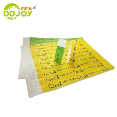 Заказный браслет Tyvek для мероприятий и вечеринок 250 * 25 мм / 250 * 19 мм Персонализированный дизайн